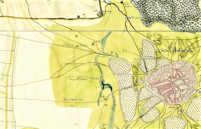Debrecen nyugati fele az 1849. aug. 2-i ütközet helyszíne