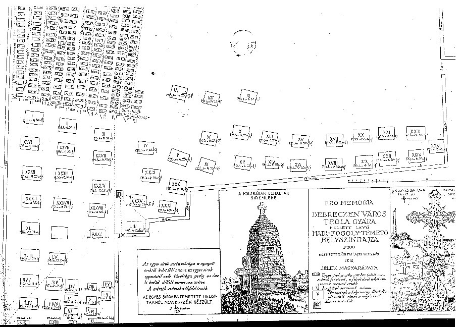 Zoltai Lajos 1919-es temetőtérképe