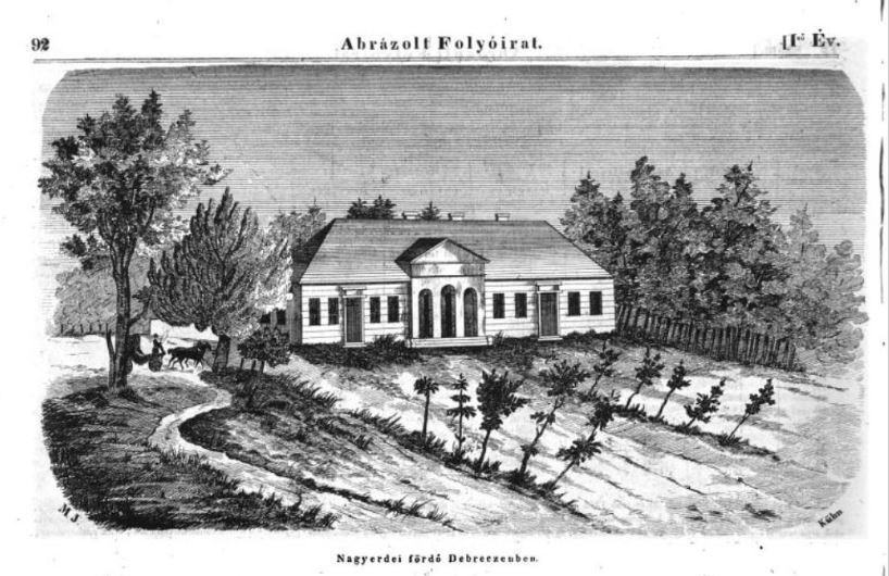 A fürdőház első ábrázolása 1848-ból